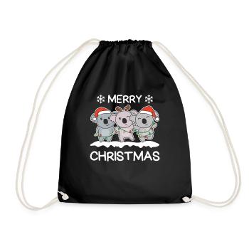 Joyeux Noël Koala Veille de Noël Koalas - Sac de sport léger - noir - Devant