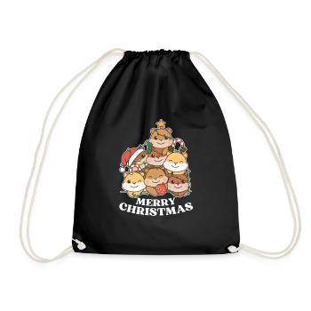 Joyeux Noël Hamsters Réveillon de Noël Hamsters - Sac de sport léger - noir - Devant