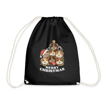 Joyeux Noël Cochon d’Inde Veille de Noël - Sac de sport léger - noir - Devant