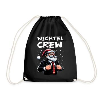 Gnome Crew Christmas Gnome - Drawstring Bag - black - Front