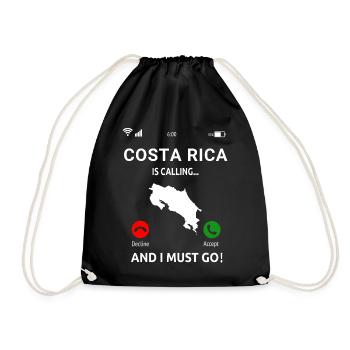 Costa Rica Central America Holidays - Drawstring Bag - black - Front