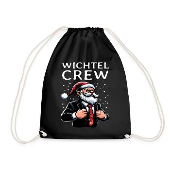 Anzug Wichtel Crew Weihnachts Gnome - Turnbeutel - Schwarz - Vorne