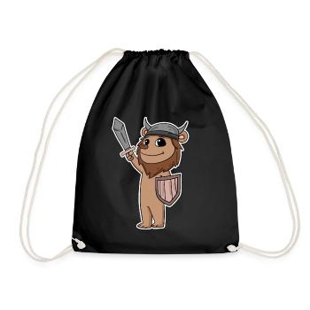 Viking Motif Lion - Sac de sport léger - noir - Devant