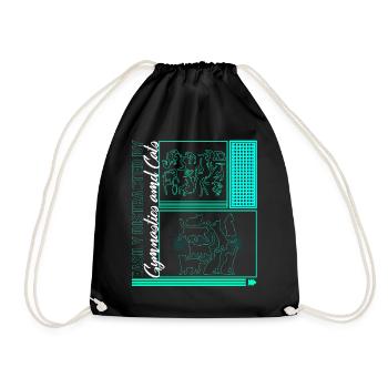 Chemise de gymnaste, facilement distraite par la gymnastique - Sac de sport léger - noir - Devant