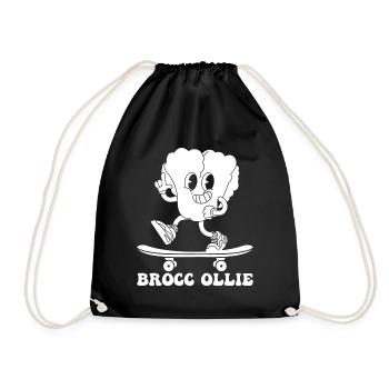 Funny Skateboarder Broccoli - Skateboard Brocc - Sac de sport léger - noir - Devant