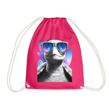 Turtle Space Glasses Vaporwave Galaxy Sunglasses - Turnbeutel - Fuchsia - Vorne