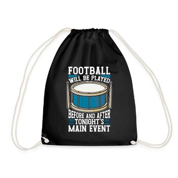 Le football de drumline sera joué avant de jouer du tambour - Sac de sport léger - noir - Devant
