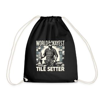 Carrelage Revêtement de sol Carreleur - Sac de sport léger - noir - Devant