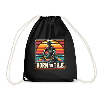 Carrelage Revêtement de sol Carreleur - Sac de sport léger - noir - Devant