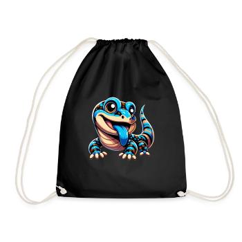 Eidechsensammler Reptilienliebhaber - Turnbeutel - Schwarz - Vorne