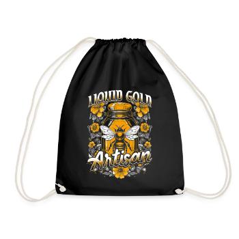 Beekeeper Beekeeping Honey Maker Design - Drawstring Bag - black - Front