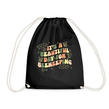 Apiculteur apiculture abeille Groovy Vintage - Sac de sport léger - noir - Devant