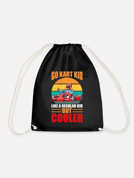Go Kart Kid wie ein normales Kind, aber cooler - Turnbeutel - Schwarz