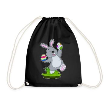 Oeufs de Pâques de Pâques lapin - Sac de sport léger - noir - Devant
