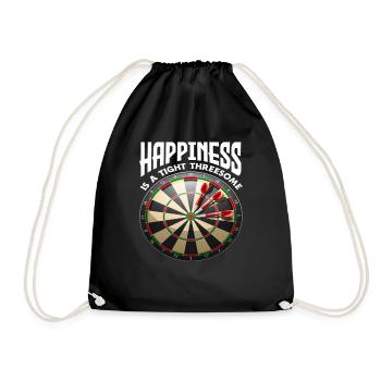 Lucky Threesome Dart Player - Drawstring Bag - black - Front