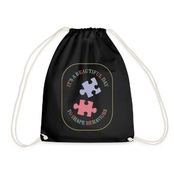 Autism Awareness Shirt, It's A Beautiful Day To - Drawstring Bag - black - Front