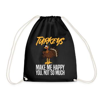 Thanksgiving Turkey - Turnbeutel - Schwarz - Vorne