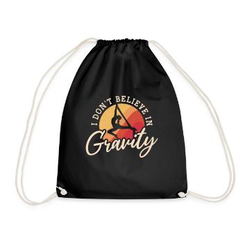 Aerialist I Don't Believe In Gravity Aerial Yoga - Drawstring Bag - black - Front