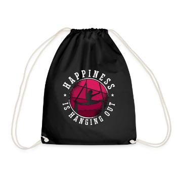 Aerialist Happiness Is Hanging Out Loves Gymnastic - Turnbeutel - Schwarz - Vorne