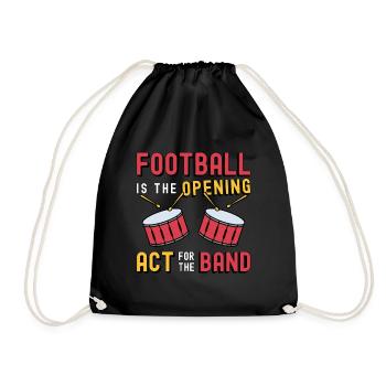 Drumline Football Is The Opening Act For Drummer - Drawstring Bag - black - Front