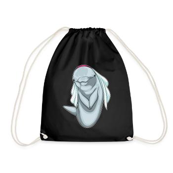 Delfin Braut Schleier Hochzeit - Turnbeutel - Schwarz - Vorne