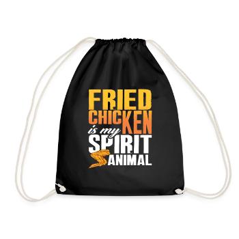 Poulet frit Animal préféré cadeau dicton - Sac de sport léger - noir - Devant