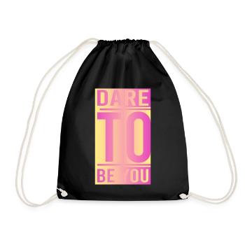 Soyez vous-même ! Confiance en soi, pensée positive, motivation - Sac de sport léger - noir - Devant