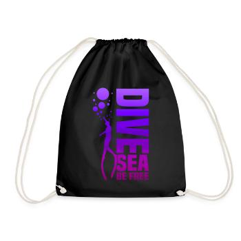 Diving, Apnea Diving, Apnea No Limit Freediving - Drawstring Bag - black - Front