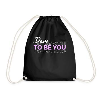 Soyez vous-même ! Confiance en soi, pensée positive, motivation - Sac de sport léger - noir - Devant