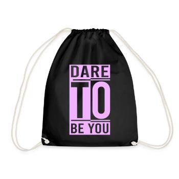 Be you! Self-confidence, positive thinking, motivation - Drawstring Bag - black - Front