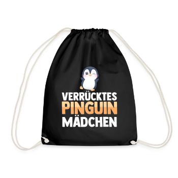Pinguin - Turnbeutel - Schwarz - Vorne