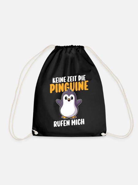 Pinguin - Turnbeutel - Schwarz