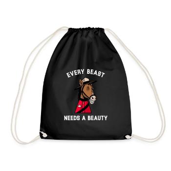 Valentine's Day Every Beast Needs a Beauty - Drawstring Bag - black - Front