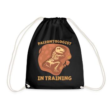 Paleontologist In Training Future Paleontology - Drawstring Bag - black - Front