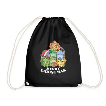 Joyeux Noël Dinosaures Réveillon De Noël Dinos - Sac de sport léger - noir - Devant