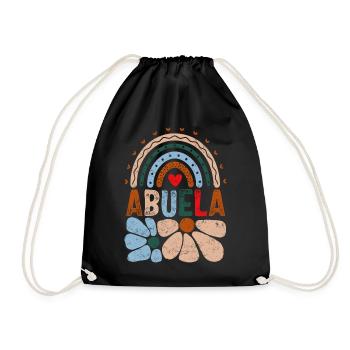 Chemise de grand-mère, Abuela arc-en-ciel Floral Vintage - Sac de sport léger - noir - Devant