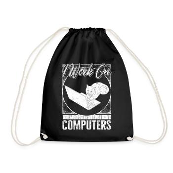 Chemise de programmeur, je travaille sur des ordinateurs Tee, codage - Sac de sport léger - noir - Devant