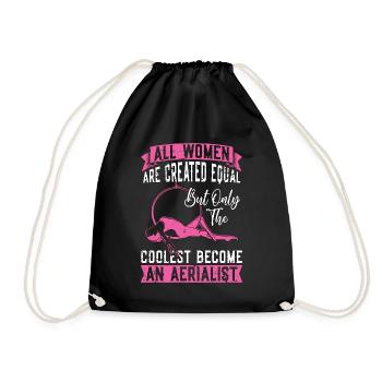 Acrobatie Toutes les femmes sont créées gymnastique égale - Sac de sport léger - noir - Devant