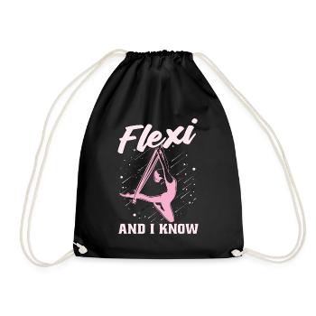 Acrobate Flexi Et Je sais qu’Il Aime Les Sports Aériens - Sac de sport léger - noir - Devant