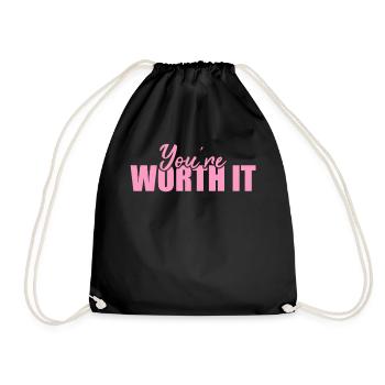 Be you! Self-confidence, positive thinking Motivation - Drawstring Bag - black - Front