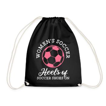 Soccer féminin, Football féminin, Football féminin - Sac de sport léger - noir - Devant