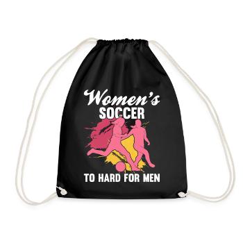 Soccer féminin, Football féminin, Football féminin - Sac de sport léger - noir - Devant