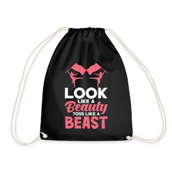 Color Guard Flag Throwing - Drawstring Bag - black - Front