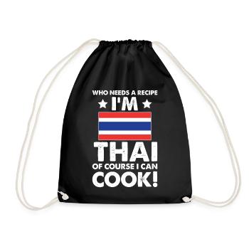 cuisine thaïlandaise cuisinier chef je suis thaïlandais bien sûr que je - Sac de sport léger - noir - Devant