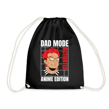 Dad Mode Activated Anime Edition Cool Otaku Anime - Turnbeutel - Schwarz - Vorne