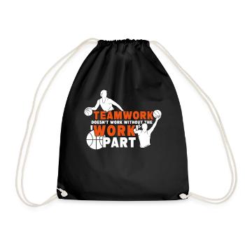 Inspiring Basketball Teamwork Sports Coach Game Tr - Turnbeutel - Schwarz - Vorne