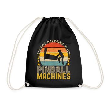 Pinball Flipper - Drawstring Bag - black - Front
