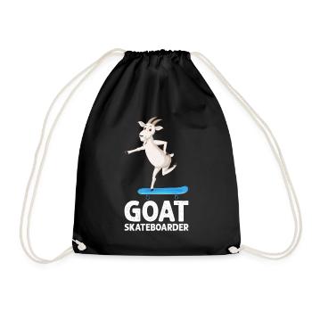 GOAT Skateboarder - Funny Skateboarding GOAT - Turnbeutel - Schwarz - Vorne