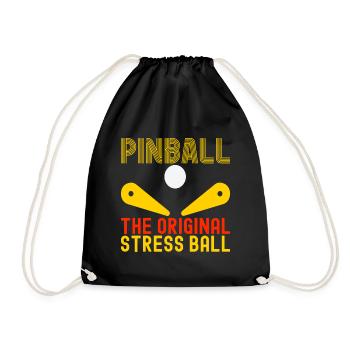 Pinball pinball machine - Drawstring Bag - black - Front