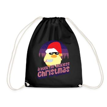 Buck pour Noël Ente mit Messer Duck avec couteau - Sac de sport léger - noir - Devant